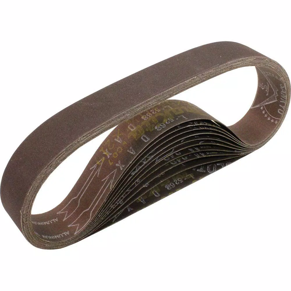 Makita 1-1/8 in. x 21 in. 80-Grit Abrasive Belt (10-Pack) and#8211; XDC Depot - Mycitystee