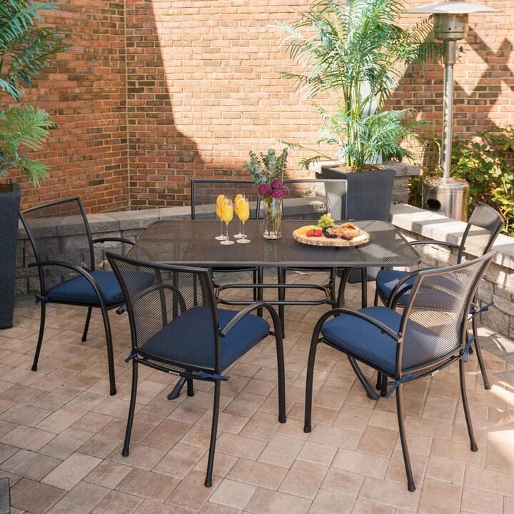 Kettler PILANO 7 Piece Wrought Iron Mesh Dining Set - Mycitystee