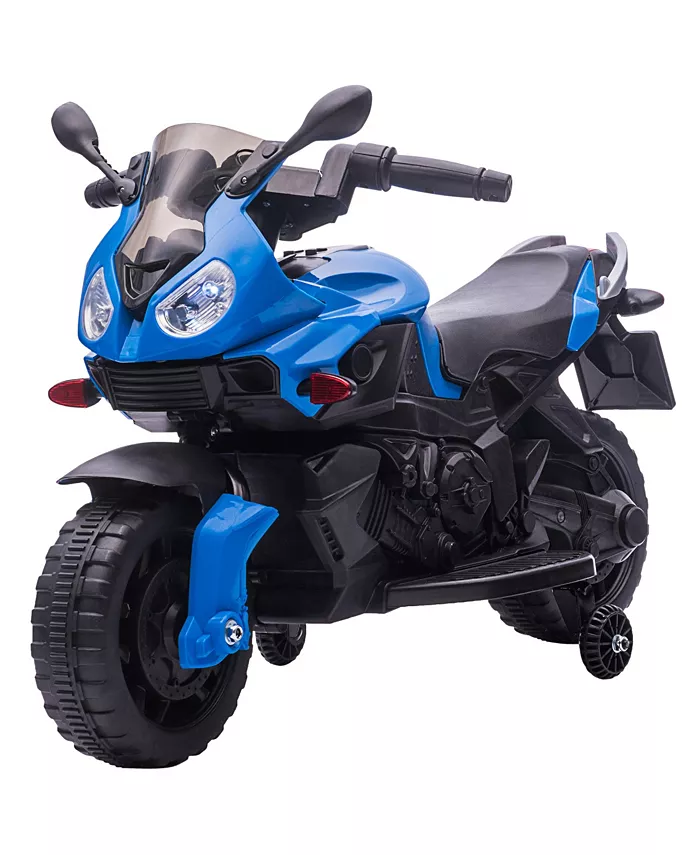 Aosom Ride-on Electric Motorcycle， Pedal Bike w  Headlight， Training Wheels - Mycitystee