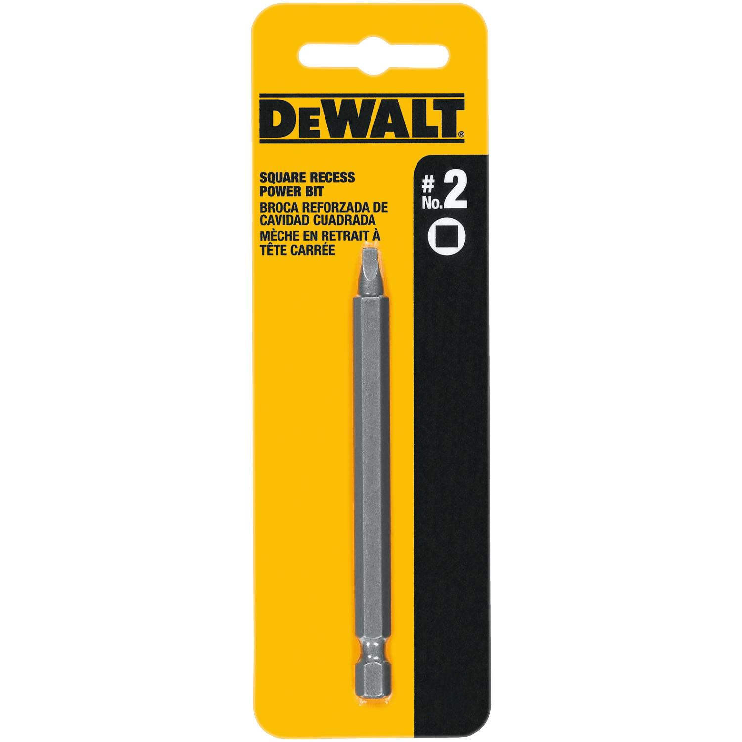 DeWalt Square Recess #2 X 6 in. L Screwdriver Bit Heat-Treated Steel 1 pc - Mycitystee