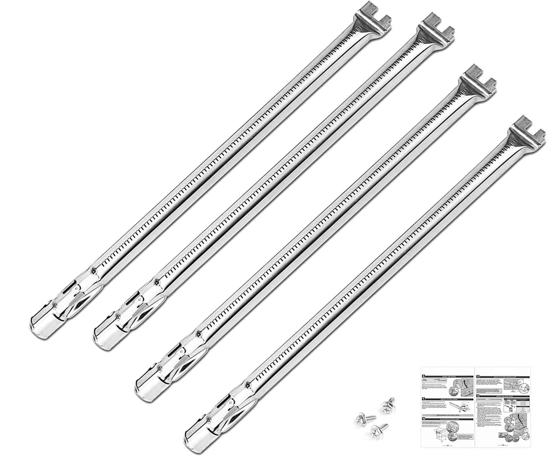 Burner Kit fits Weber Genesis 330 Front Knobs Series Gas Grills, Main Burner + Sear Burner 4Pcs Kit - Mycitystee