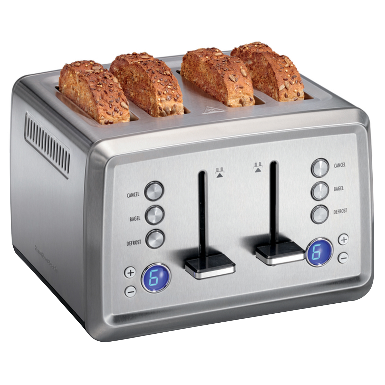 Hamilton Beach Stainless Steel Silver 4 slot Toaster 7.8 in. H X 11.1 in. W X 11.1 in. D - Mycitystee
