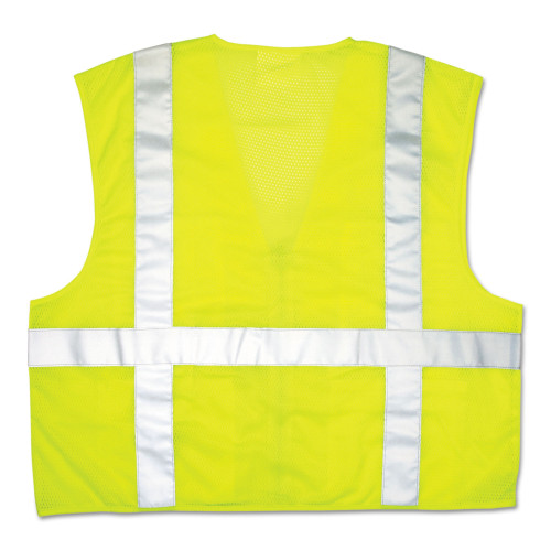 MCR Safety Luminator Safety Vest， Large， Lime Green with Stripe (CL2LCL) - Mycitystee