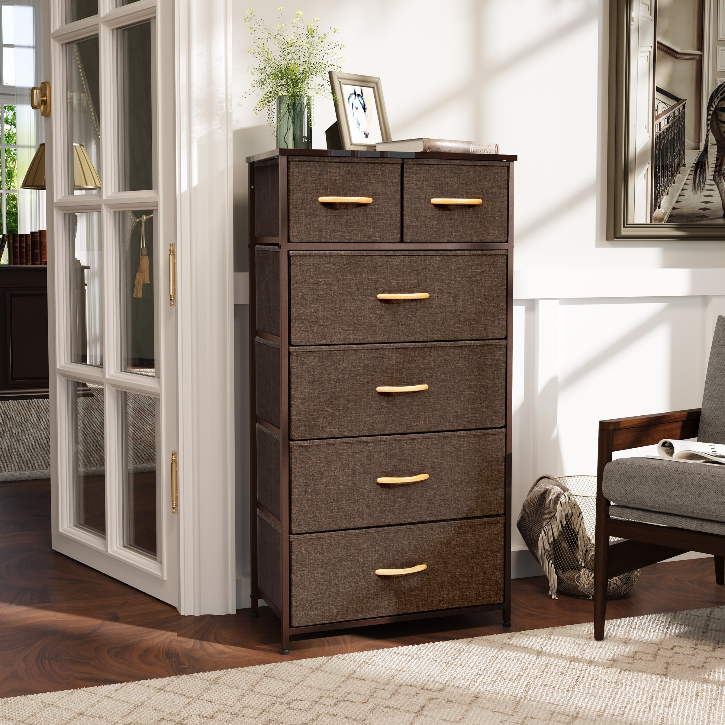 VredHom 6 Drawers Vertical Dresser Storage Tower - - 34605674 - Mycitystee