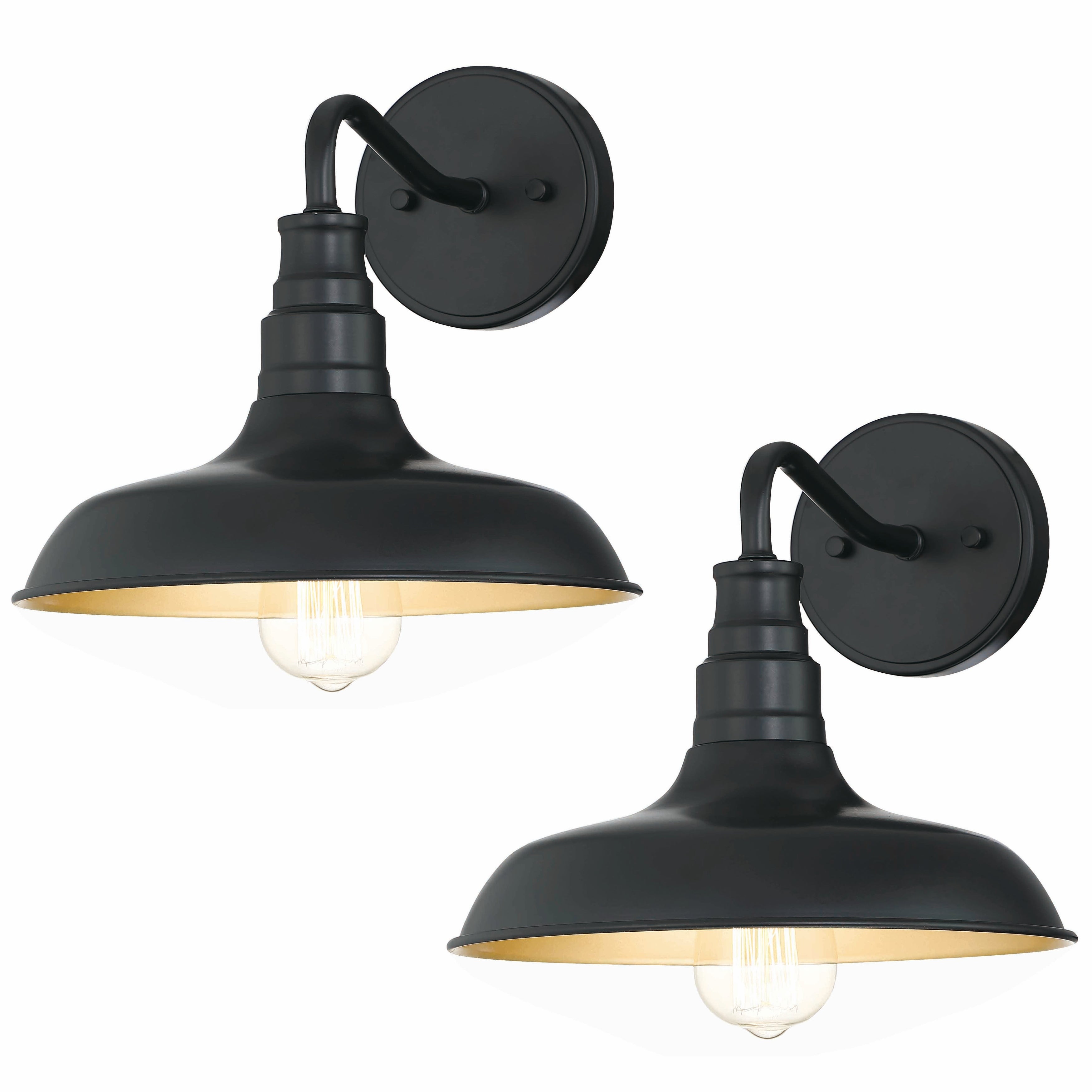 2PK-1-Light Outdoor Barn Light With Dark Bronze finish - 11.02