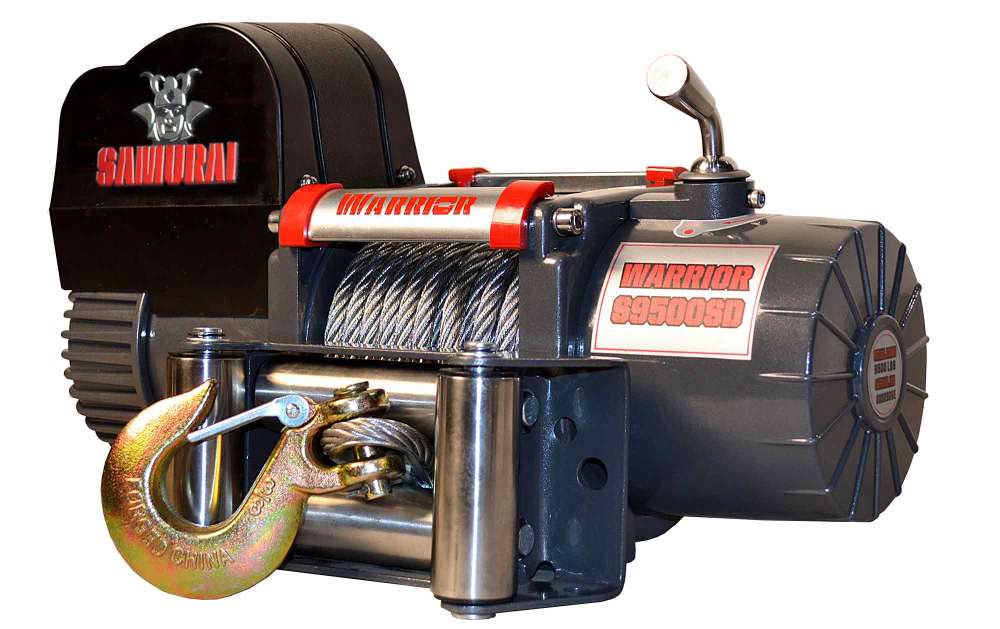 DK2 Samurai Winch Short Drum 9500lb with Steel Cable - Mycitystee
