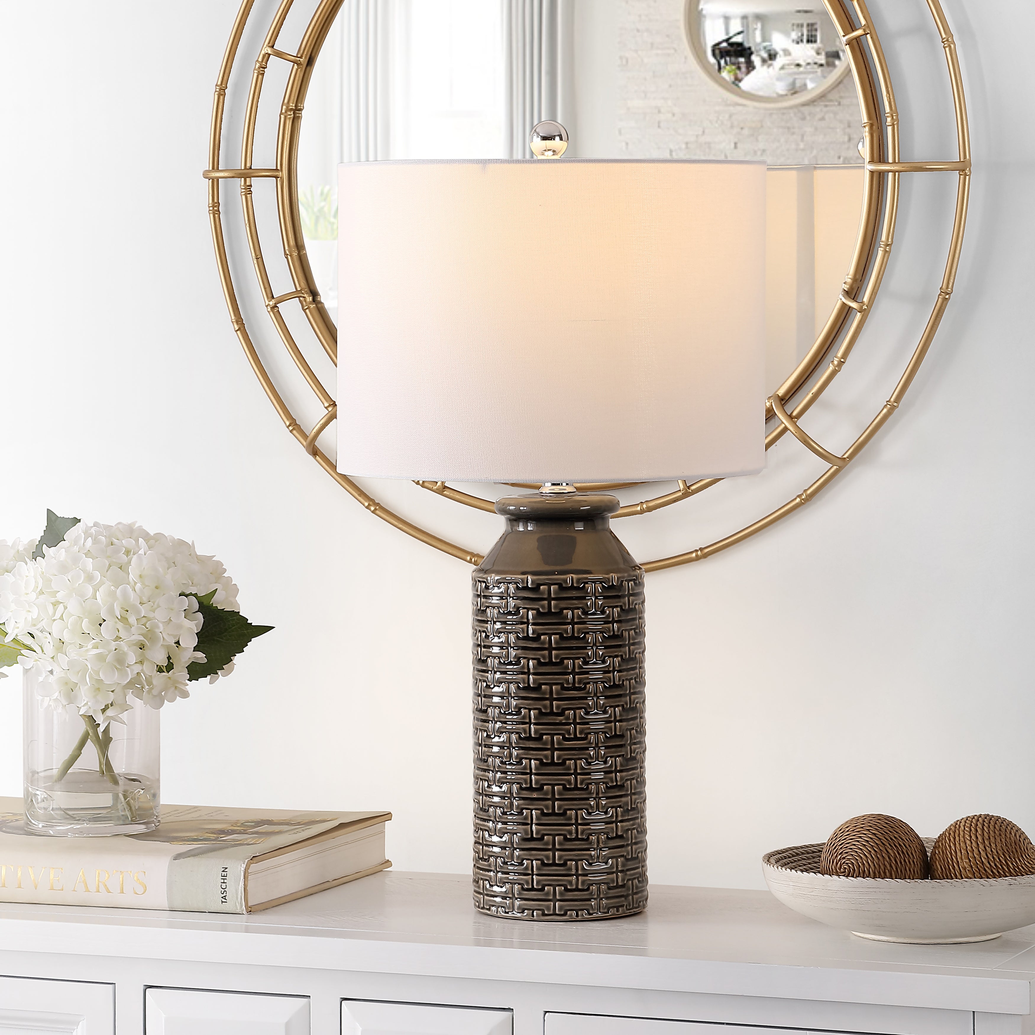 SAFAVIEH Lighting 25-inch Waldina Ceramic Table Lamp - 14