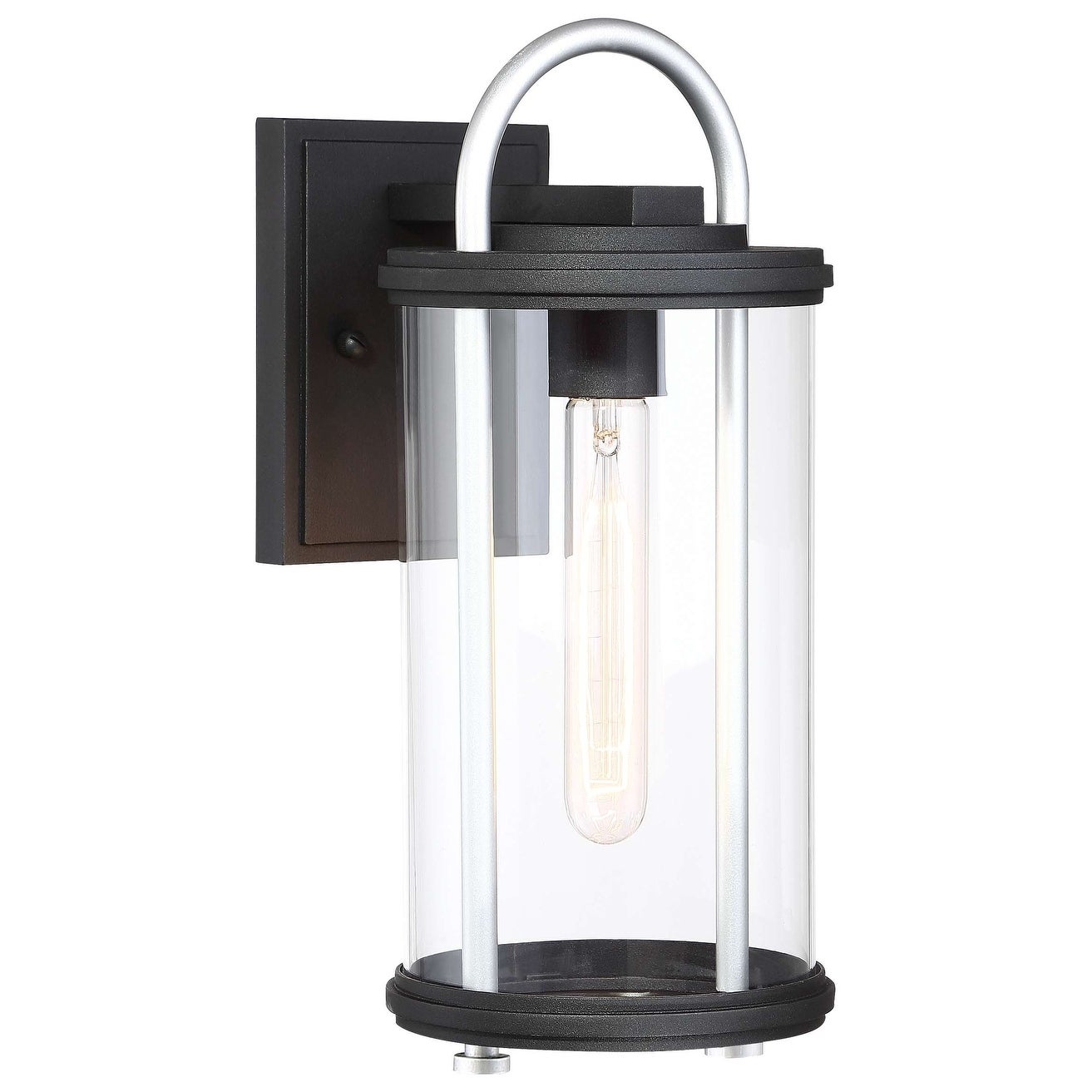Keyser Black W/Silver Accent Outdoor Wall Mount By Minka Lavery Shopping - The Best Deals on Outdoor Wall Lanterns | 27038408 - Mycitystee