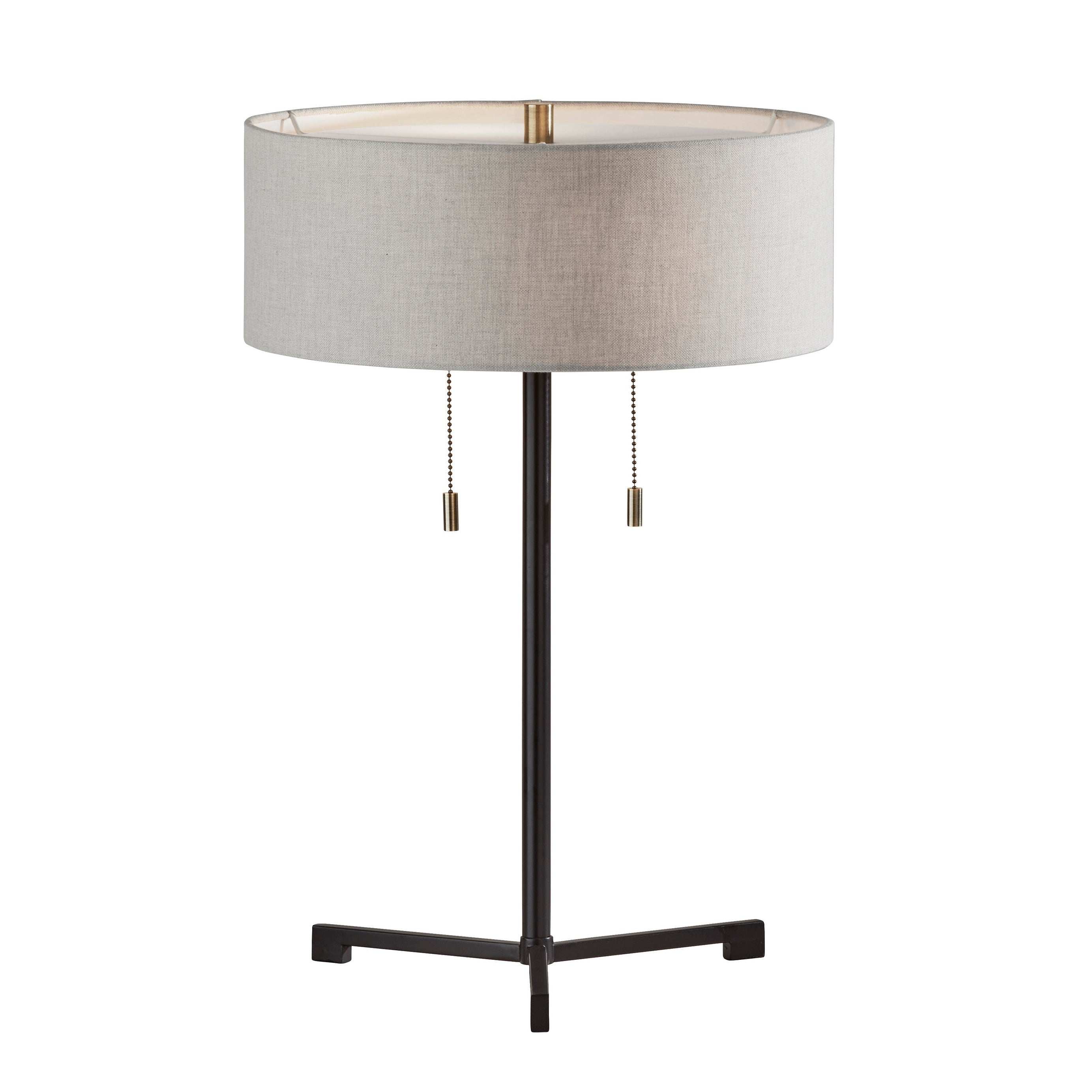 Adesso Black or Brushed Steel Wesley Table Lamp - Mycitystee