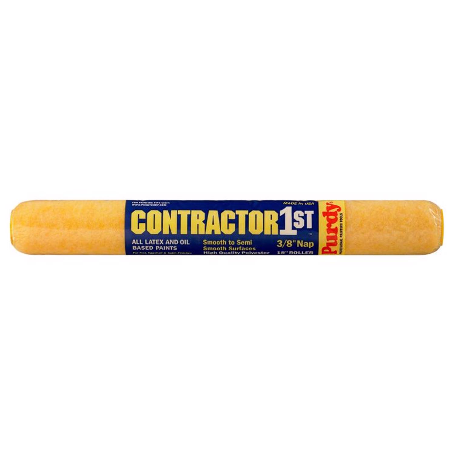 Purdy Contractor 1st Polyester 18 in. W X 3/8 in. Paint Roller Cover 1 pk - Mycitystee
