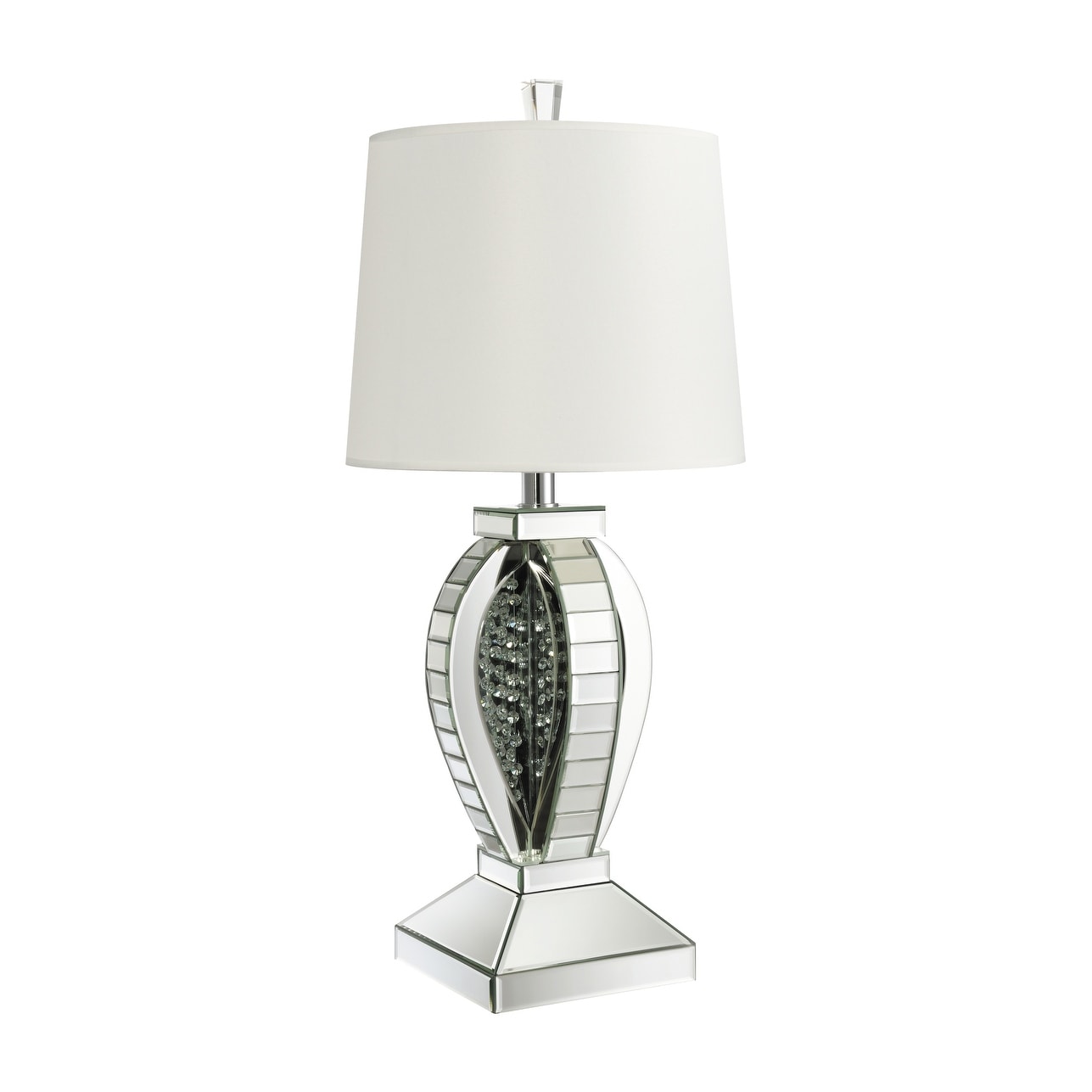 Coaster Furniture Klein White and Mirror Table Lamp with Drum Shade - Mycitystee