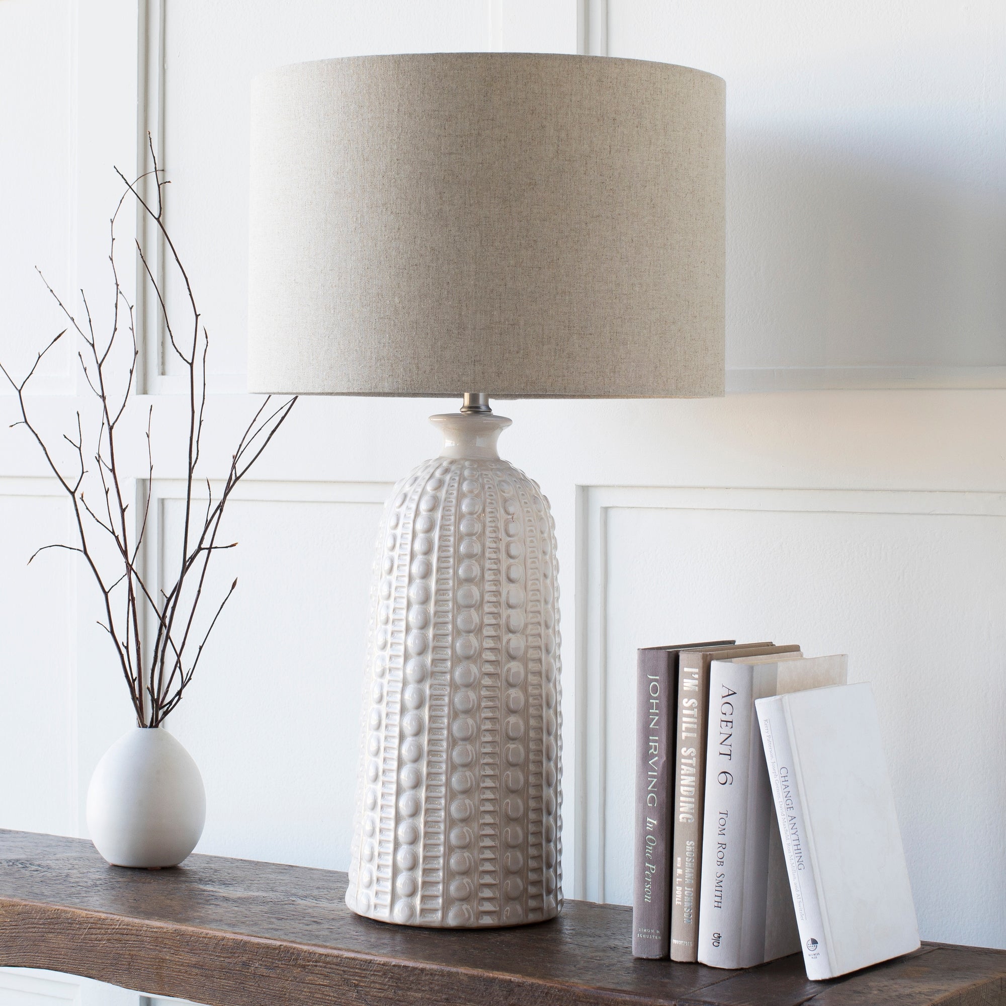 Artistic Weavers Hollywood Table Lamp with Glazed Ceramic Base - Mycitystee