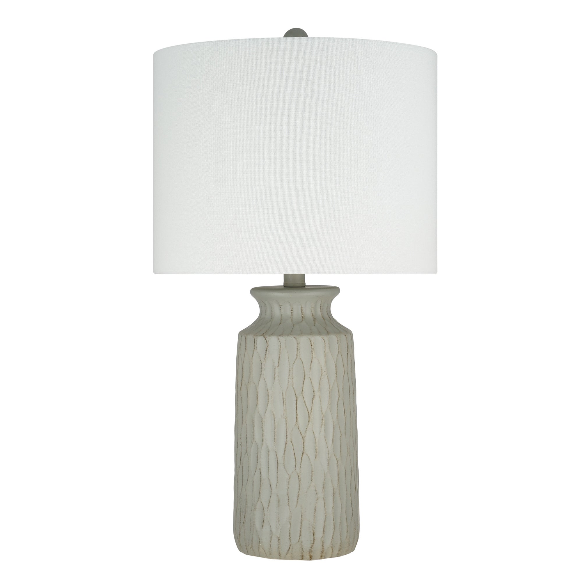 Textured 2-Tone Table Lamp， LED bulb included - 13x13x24.5 - Mycitystee