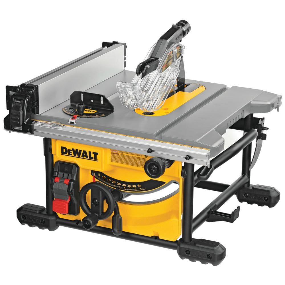 DEWALT 15 Amp Corded 8-1/4 in. Compact Portable Jobsite Tablesaw (Stand Not Included) DWE7485 - Mycitystee
