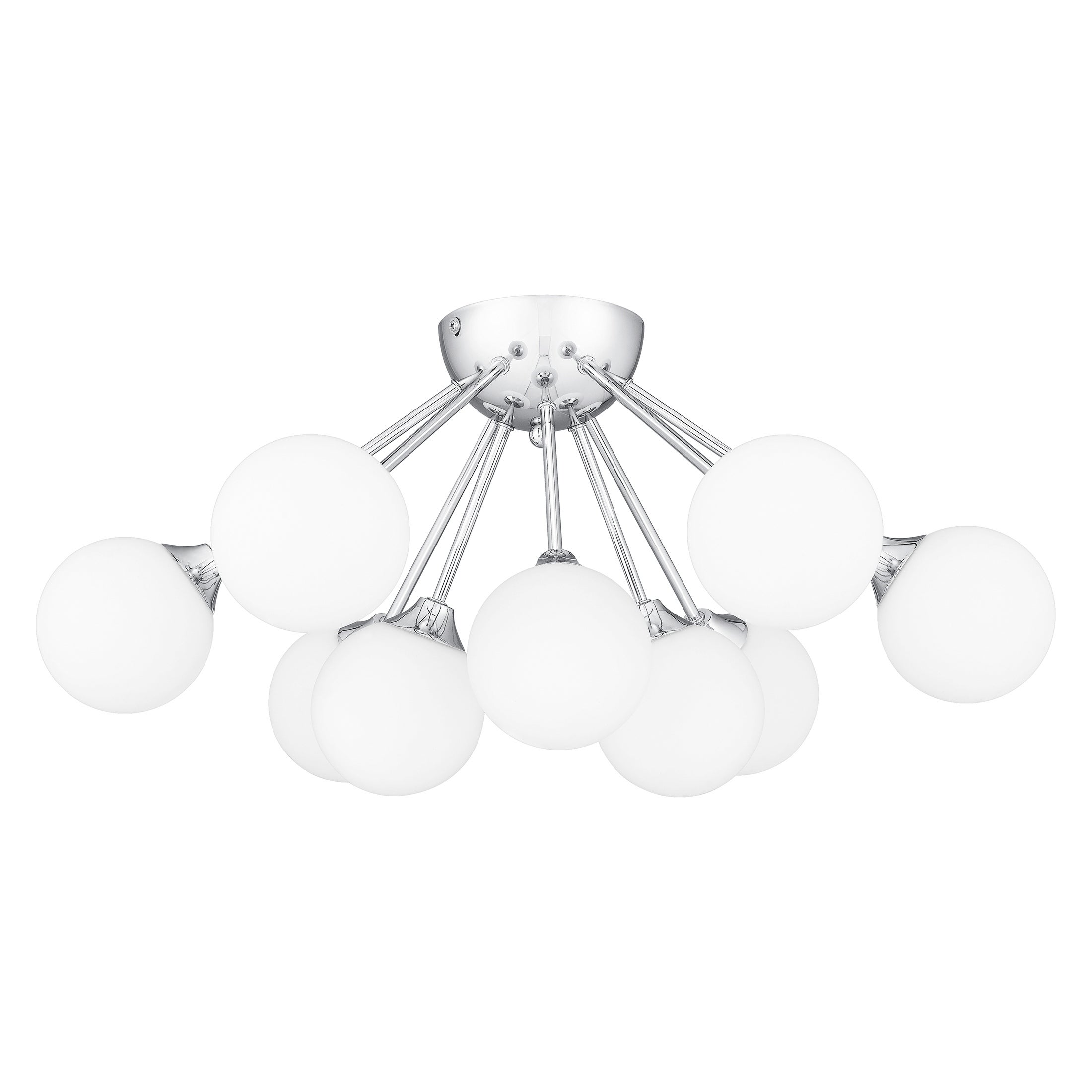 Hammett 9-Light Polished Chrome Semi-Flush Mount - Polished Chrome - Mycitystee