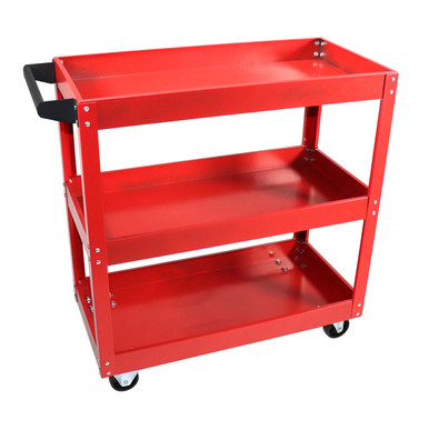 Dragway Tools 3 Tray Service Cart 150LB Load Capacity w/ Swivel Wheels - Mycitystee