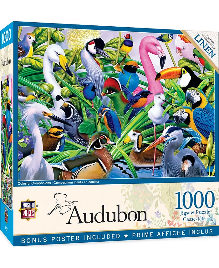 MasterPieces Puzzles Audubon - Colorful Companions 1000 Piece Adult Jigsaw Puzzle - Mycitystee