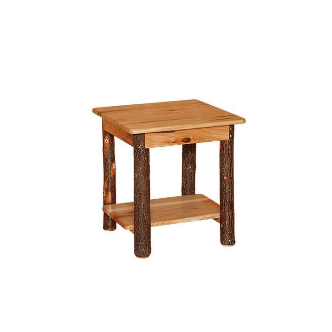 Hickory Log Regular End Table - Mycitystee