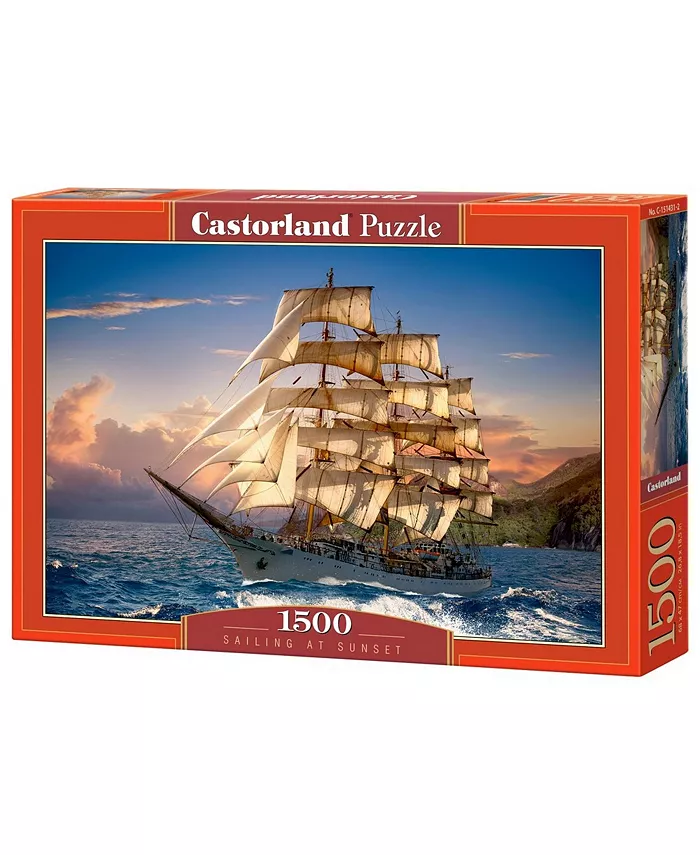 Castorland Sailing at Sunset Jigsaw Puzzle Set， 1500 Piece - Mycitystee