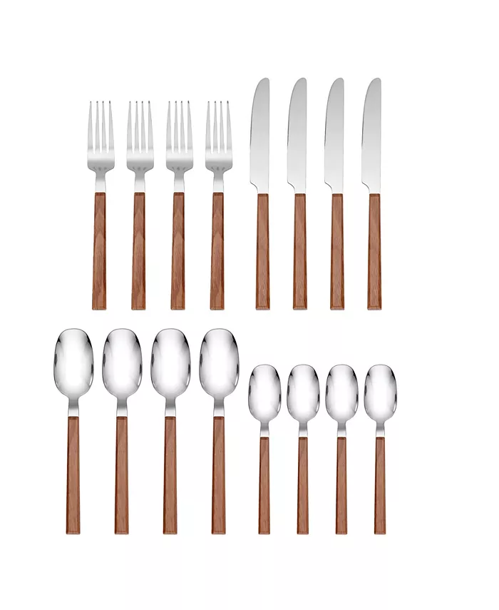 Hampton Forge Henley Light Wood 16 Piece Set， Service for 4 - Mycitystee