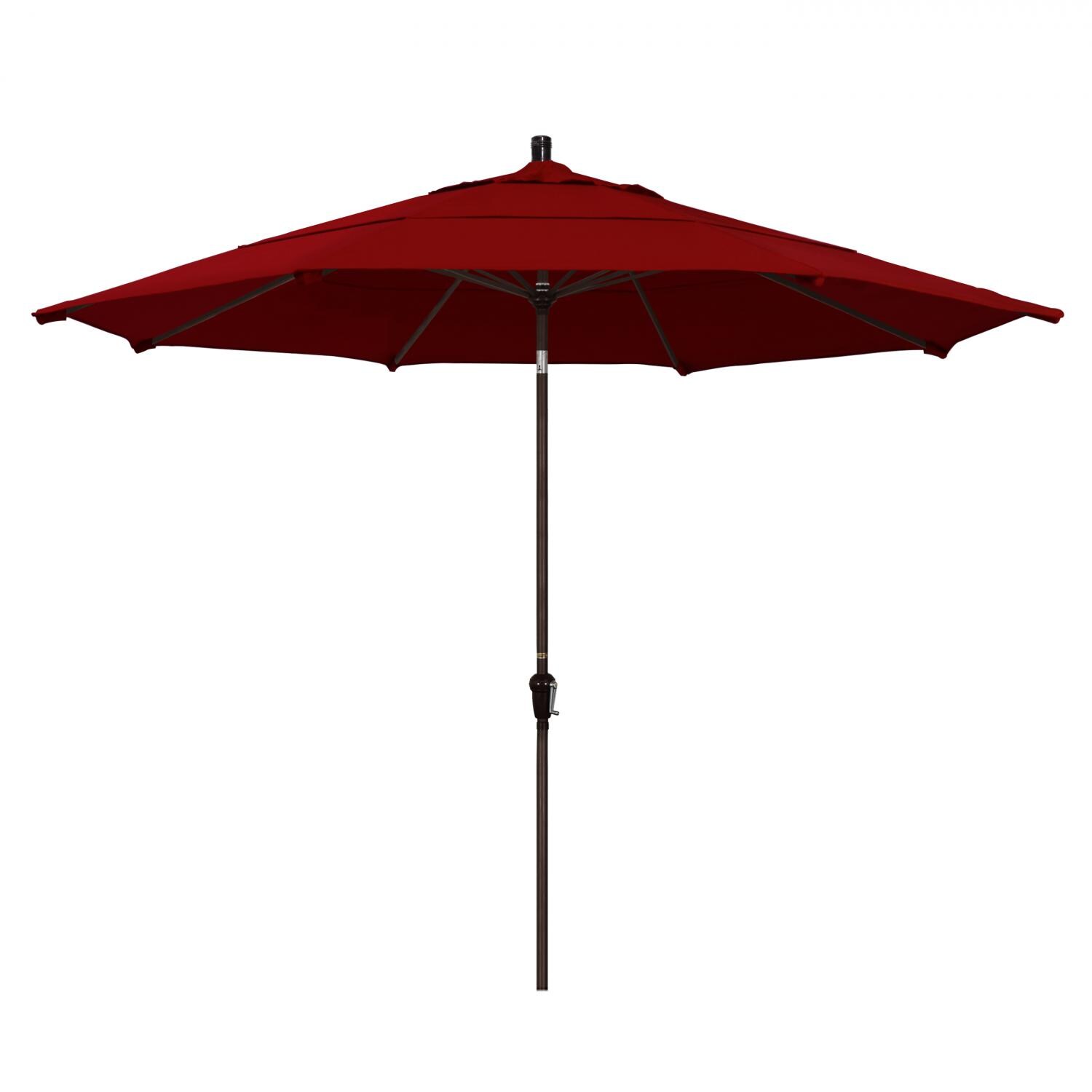 California Umbrella 11 Ft. Octagonal Aluminum Auto Tilt Patio Umbrella W/ Crank Lift and Aluminum Ribs - Mycitystee