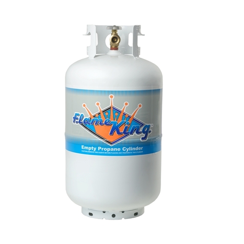 Flame King 1 Propane Cylinder 30 lb Steel Type 1 White - Mycitystee