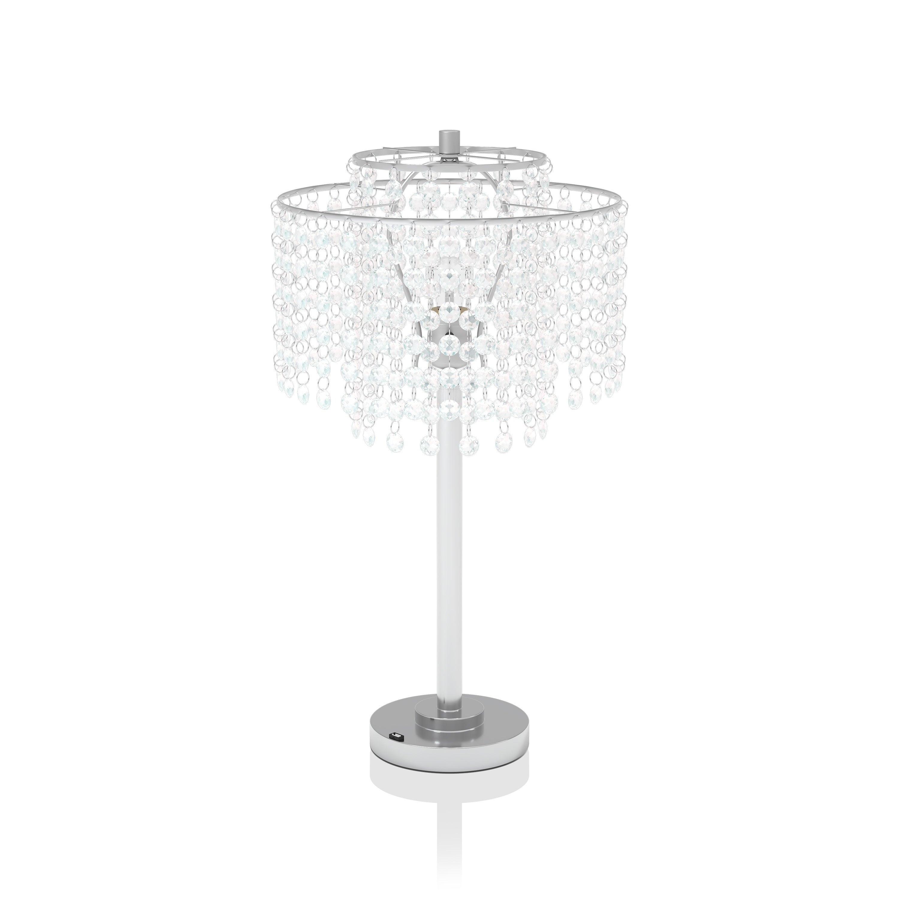Silver Orchid Nissen Glam Chrome Table Lamp - Mycitystee