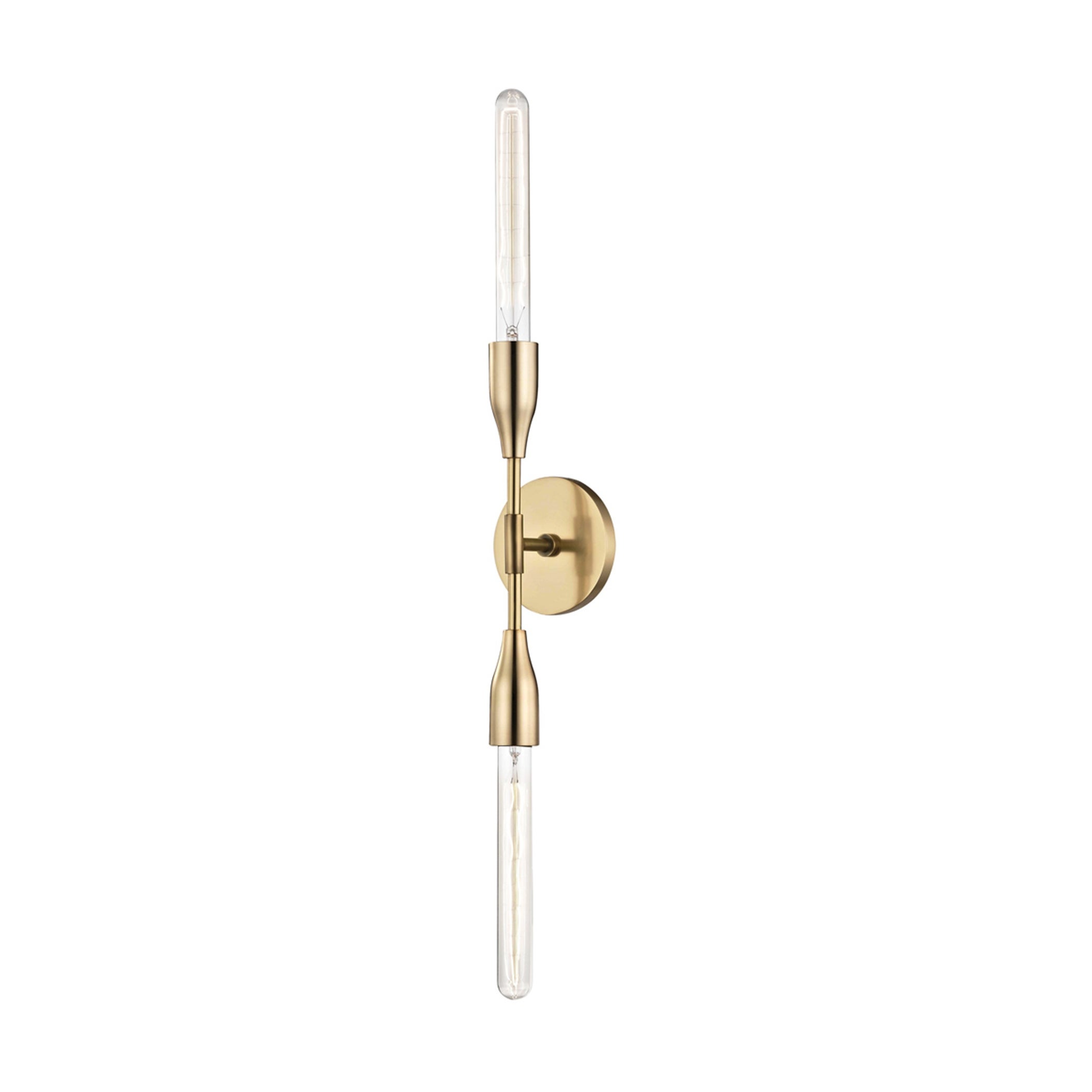 Mitzi by Hudson Valley Tara 2-light Aged Brass ADA Wall Sconce - Mycitystee