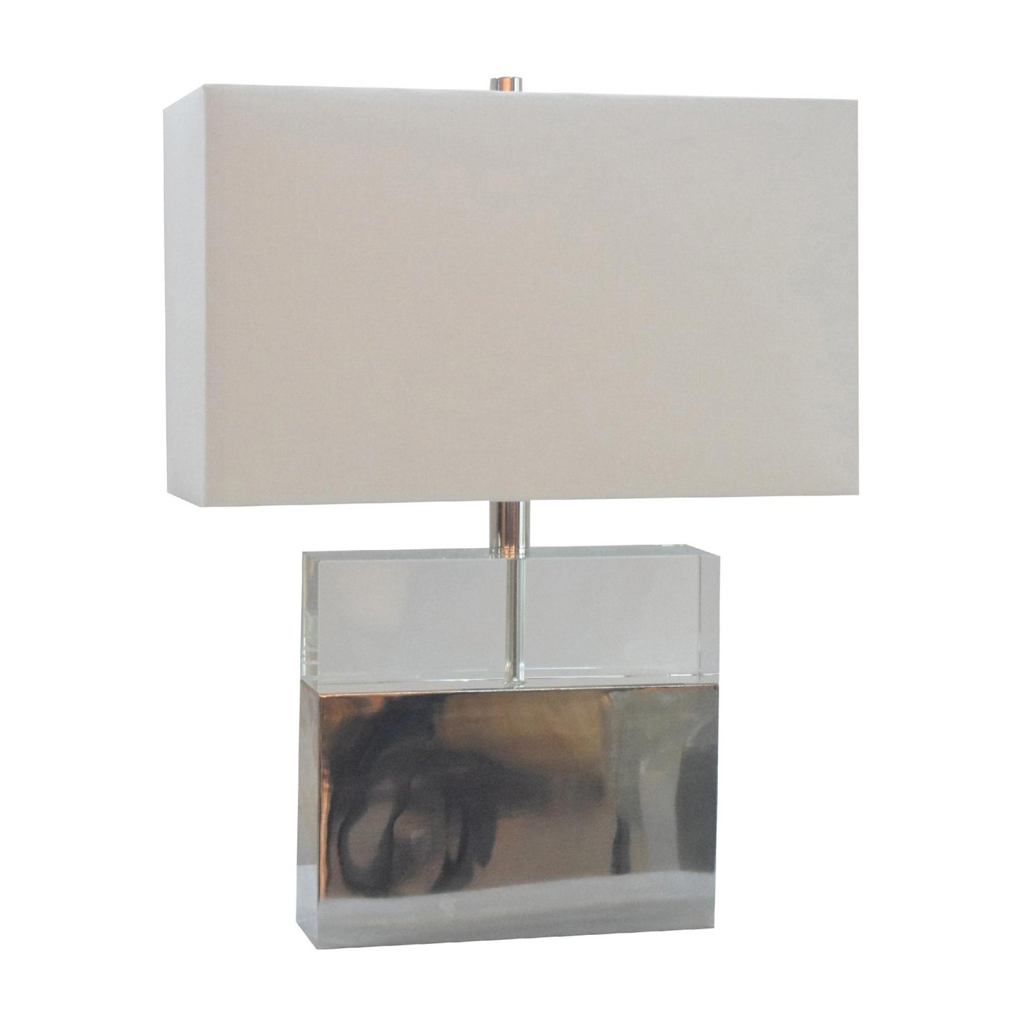 Clear Crystal with Polished Nickel Base Table Lamp - Mycitystee