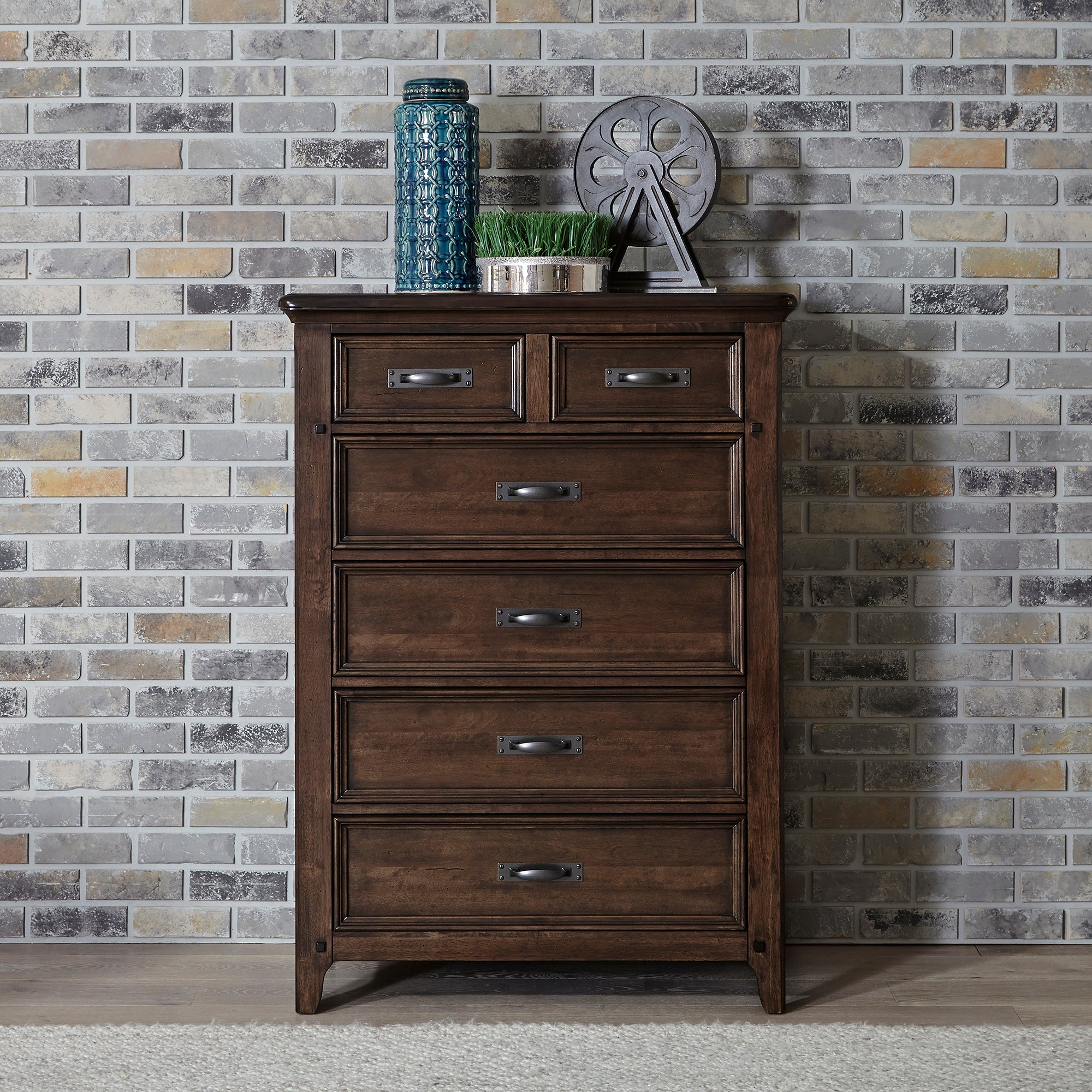 Copper Grove Saddlebrook Tobacco 6 Drawer Chest - - 25720193 - Mycitystee