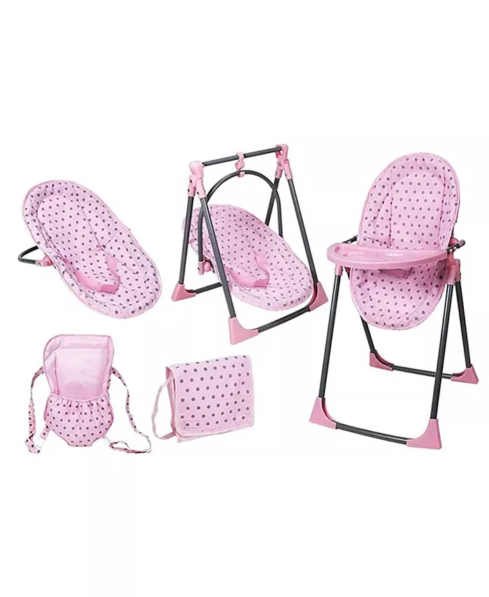 Lissi Dolls Lissi Doll 6-in-1 Convertible Highchair Play Set - Mycitystee