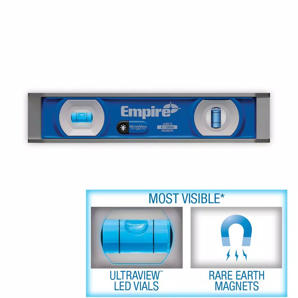 Empire UltraView LED 9 in. Torpedo Level and#8211; XDC Depot - Mycitystee