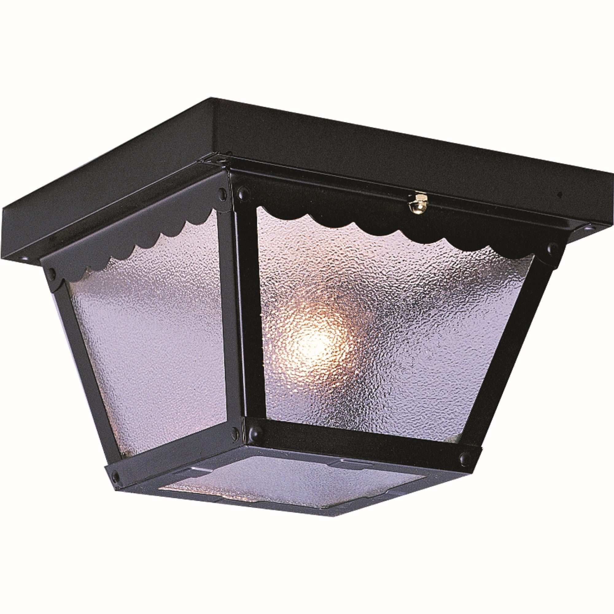 Volume Lighting 2-Light Outdoor Black Flush Mount - Mycitystee