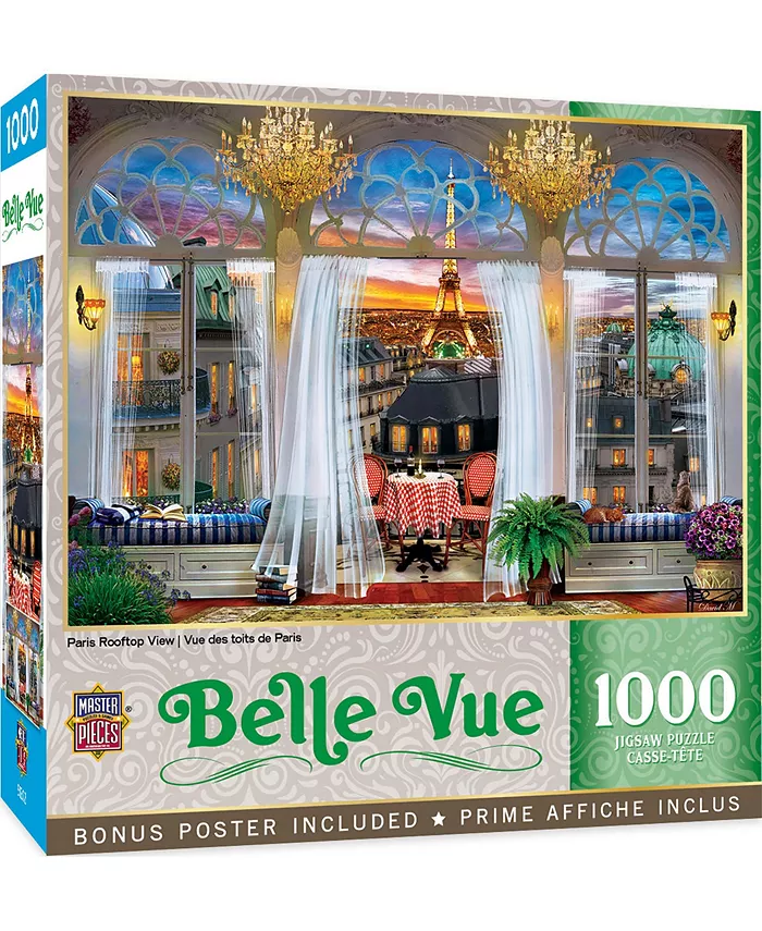MasterPieces Puzzles MasterPieces 1000 Piece Jigsaw Puzzle - Paris Rooftop View - Mycitystee