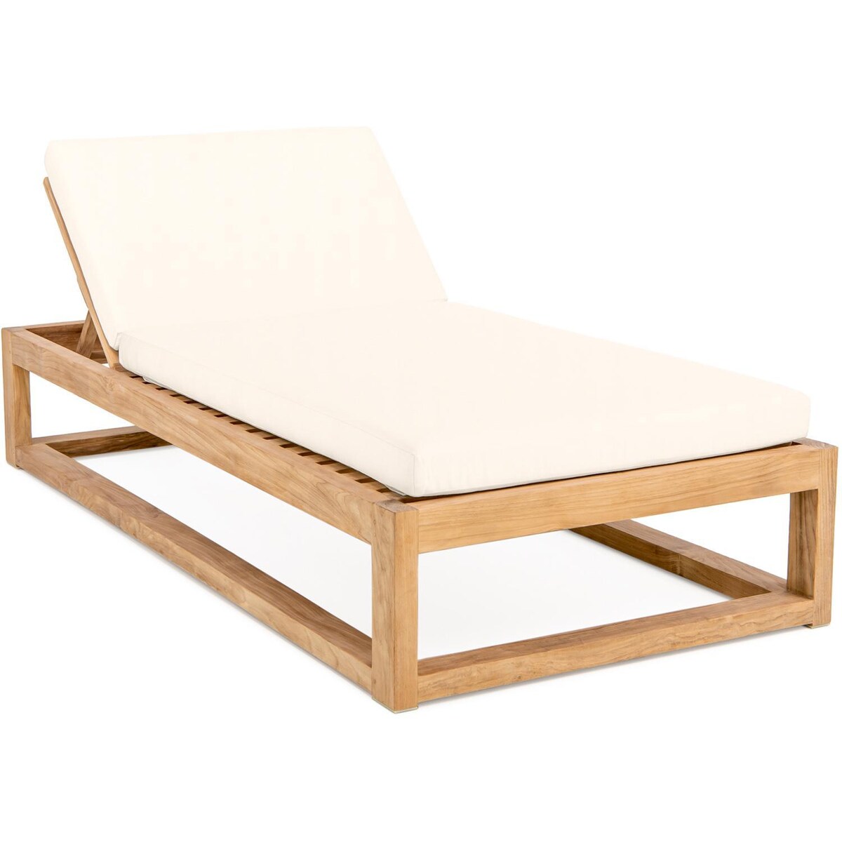 Signature Sandview Teak Patio Oversized Chaise Lounge - Mycitystee