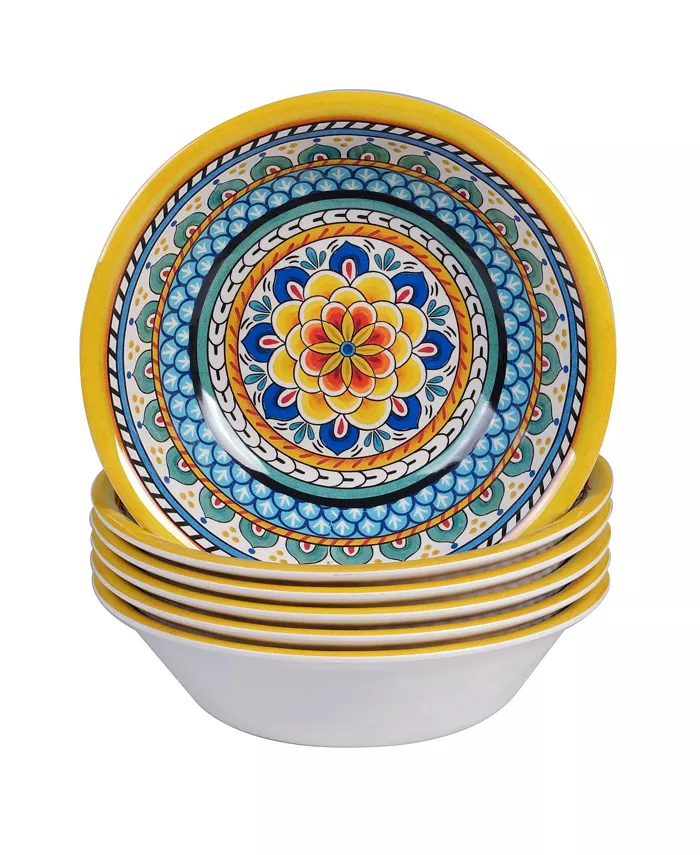 Certified International Portofino Melamine 6-Pc. All Purpose Bowls - Mycitystee