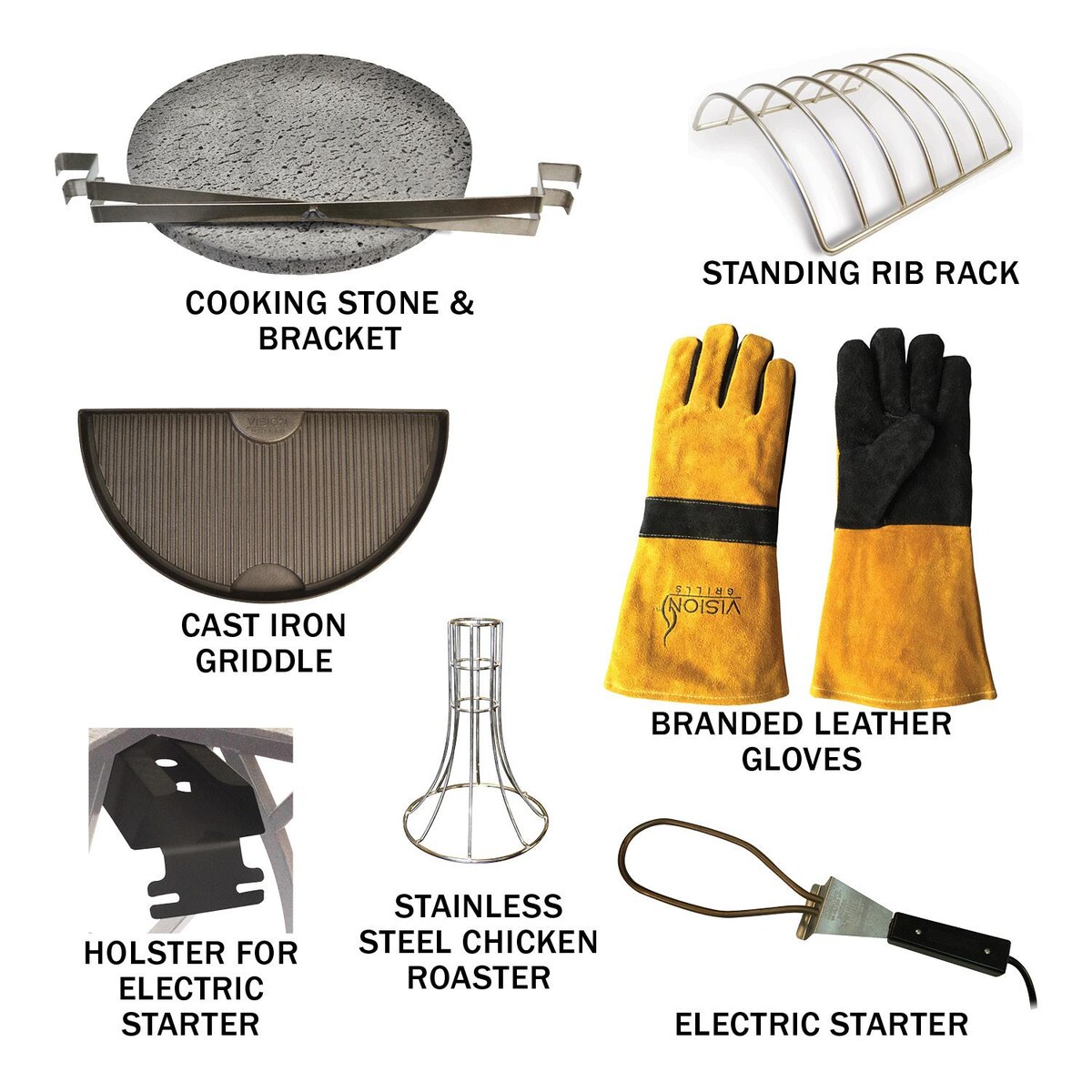 Vision 8-Piece Kamado Accessory Kit - Mycitystee