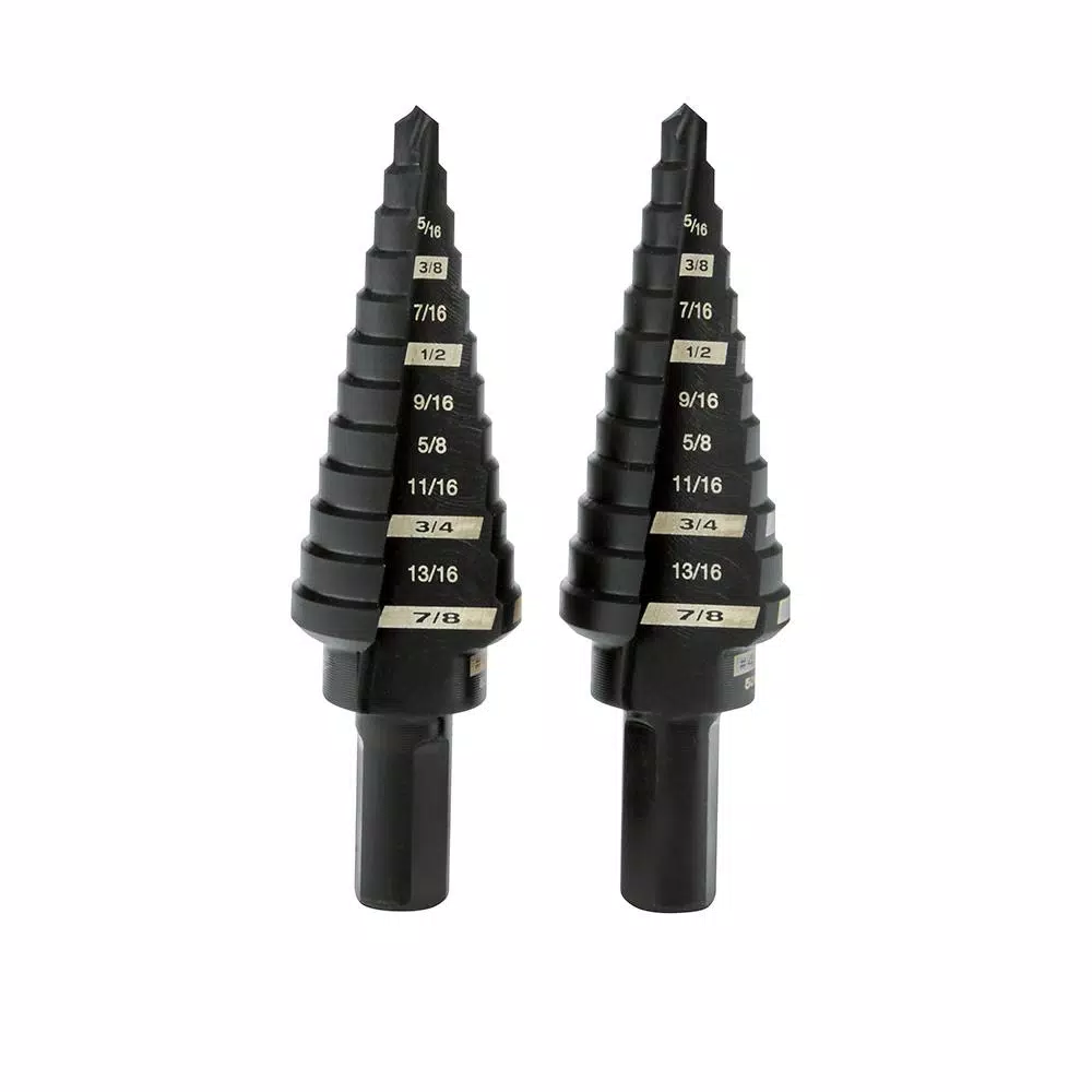 Milwaukee 3/16 in. and#8211; 7/8 in. x 1/16 in. #4 Step Drill Bit (2 Pack) and#8211; XDC Depot - Mycitystee