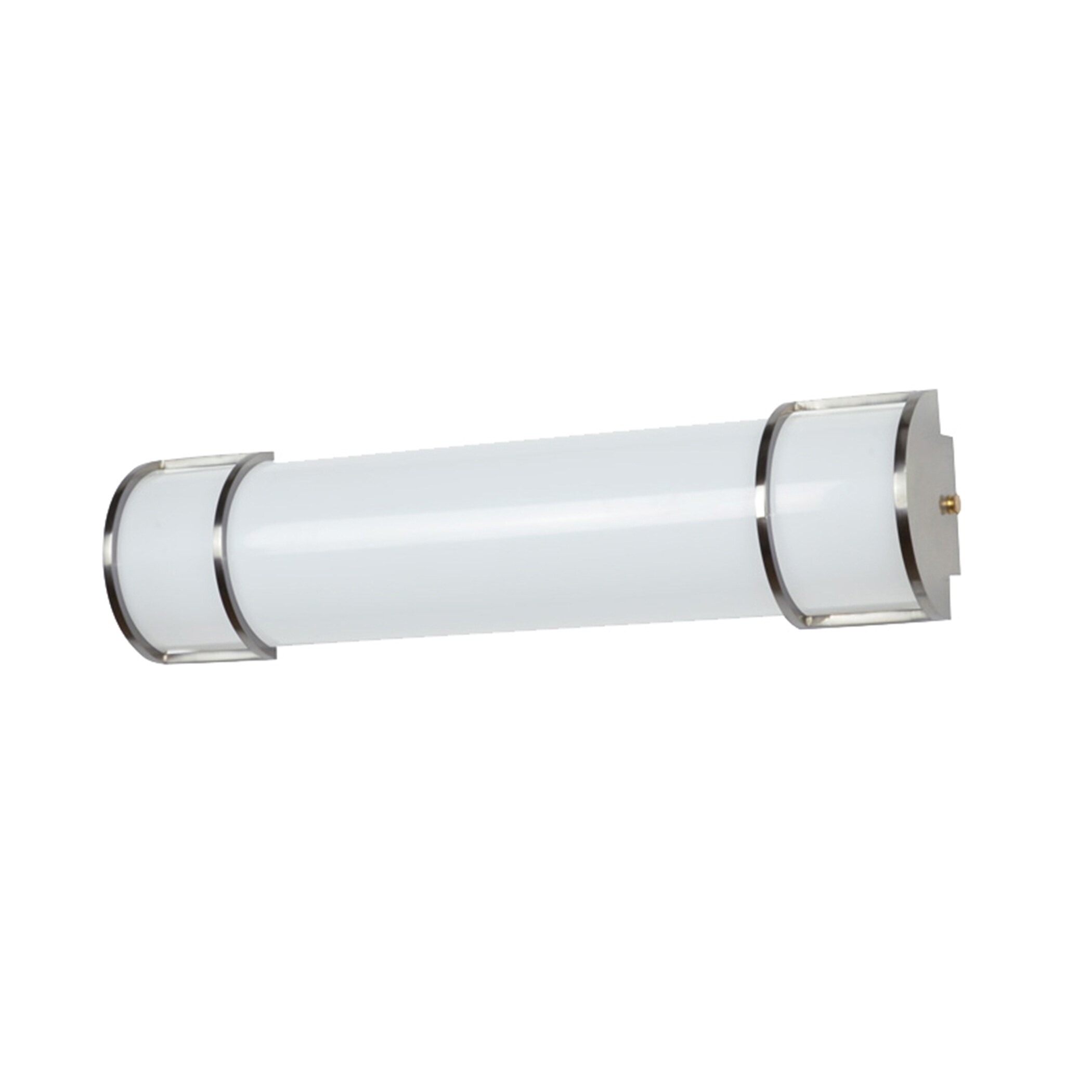 Pacific 24-inch ADA Satin Nickel LED Linear Vanity， White Acrylic Shade - Mycitystee