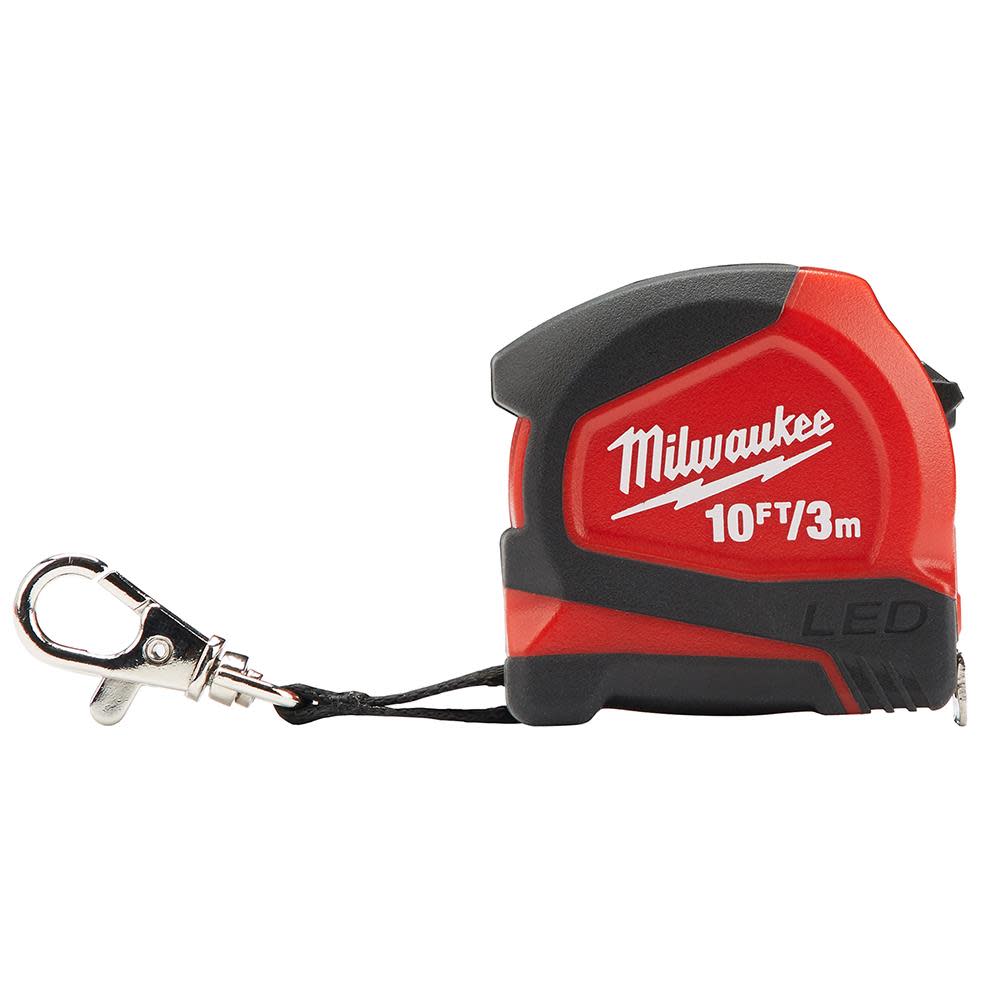 Milwaukee 10 Ft./Keychain Tape with LED 48-22-6601 from Milwaukee - Mycitystee