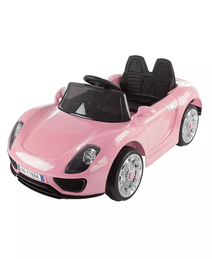 Lil' Rider Ride On Sports Car  Motorized Electric Rechargeable Battery Powered Toy with Remote Control， MP3 and USB， Lights and Sound by Lil Rider Pin - Mycitystee