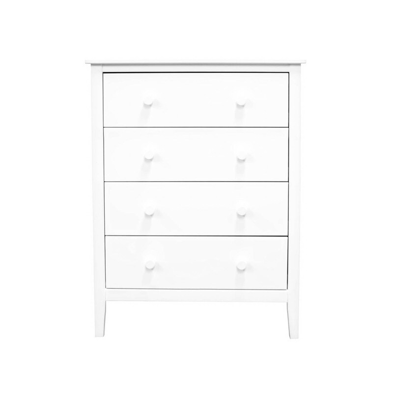 Adeptus Solid Wood Easy Pieces 4 Drawer Chest of Drawers - White - - 32333999 - Mycitystee