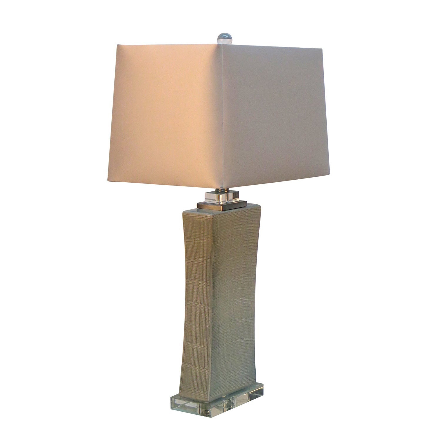 28.75-inch Concave Ceramic Table Lamp - Mycitystee