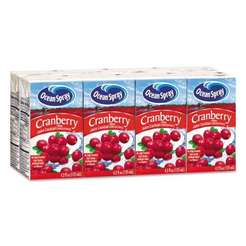 Ocean Spray Aseptic Juice Boxes， Cranberry， 4.2oz， 40/Carton (23855) - Mycitystee