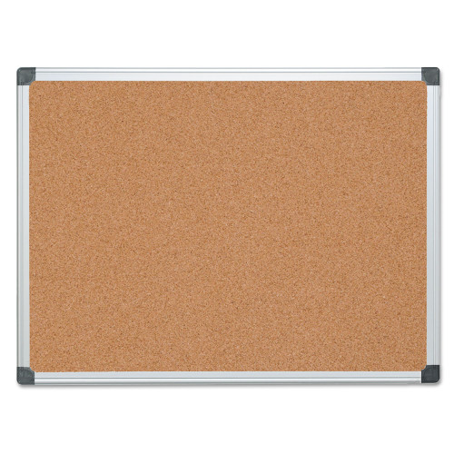 MasterVision Value Cork Bulletin Board with Aluminum Frame， 36 x 48， Natural (CA051170) - Mycitystee