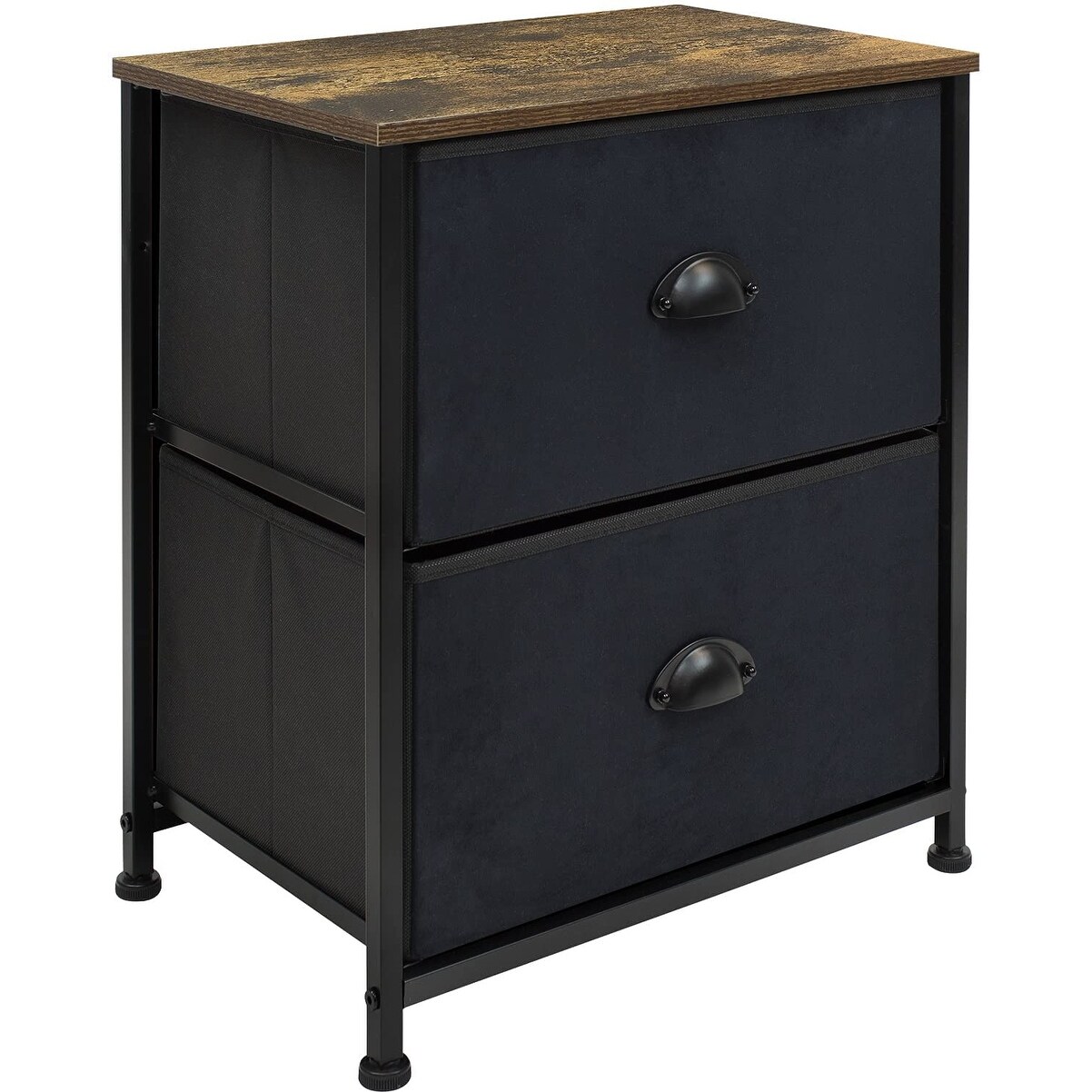 Sorbus Nightstand with 2 Drawers and Wood Farmhouse Décor Style Top - - 34505938 - Mycitystee