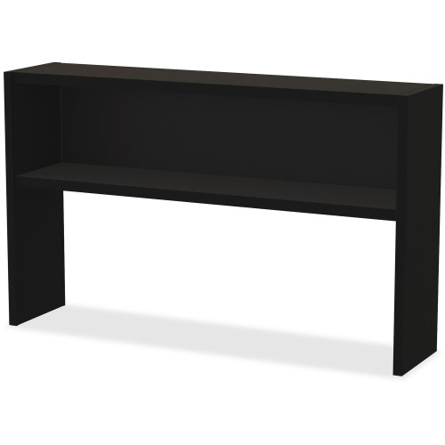 Lorell Modular Desk Series Black Stack-on Hutch (79169) - Mycitystee