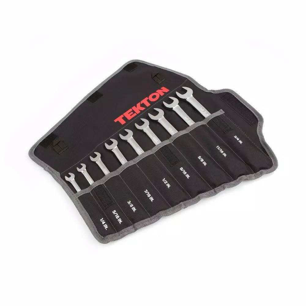 TEKTON 1/4-3/4 in. Ratcheting Combination Wrench Set with Pouch (9-Piece) and#8211; XDC Depot - Mycitystee
