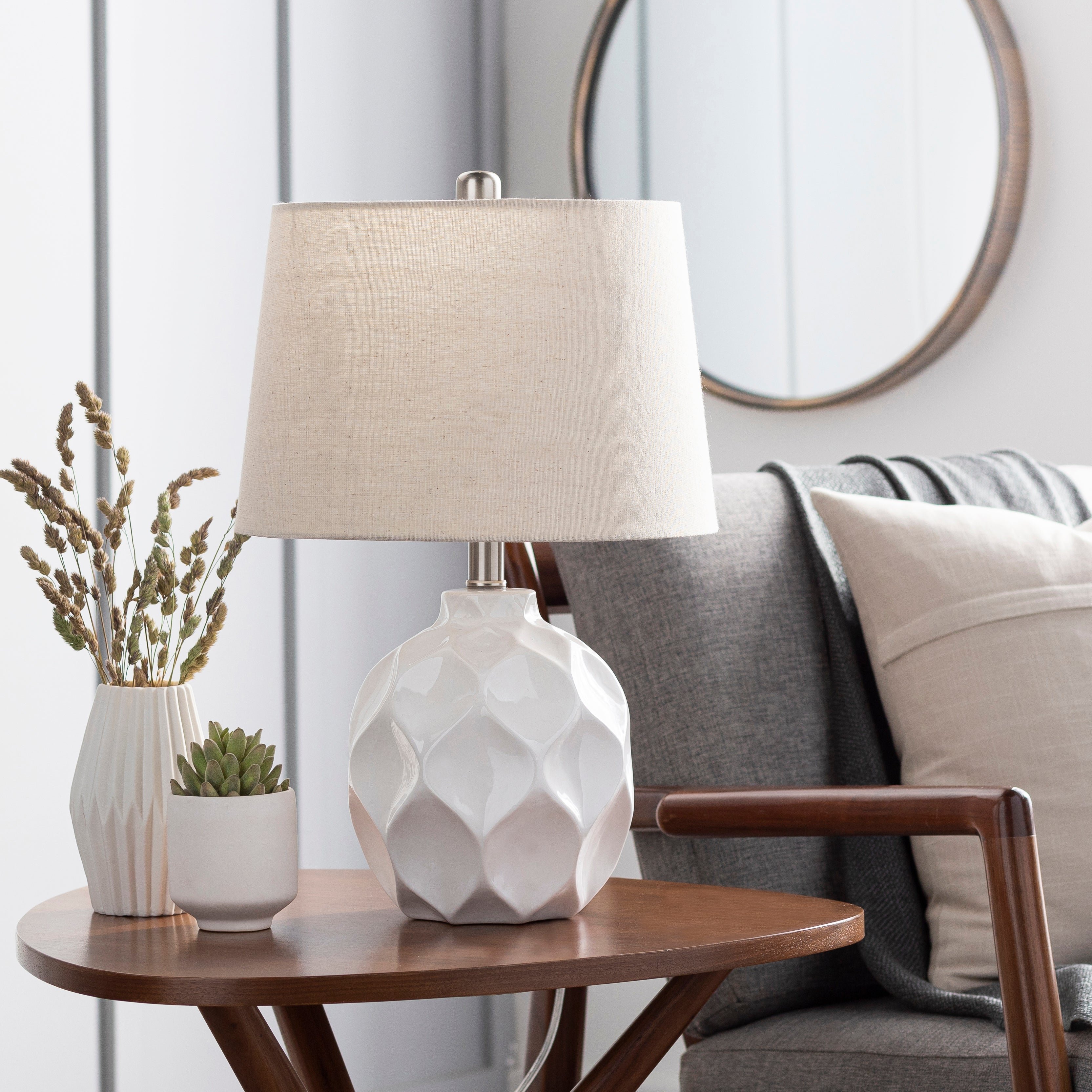 Artistic Weavers Frederik Petite White Ceramic 21-inch Table Lamp - 21