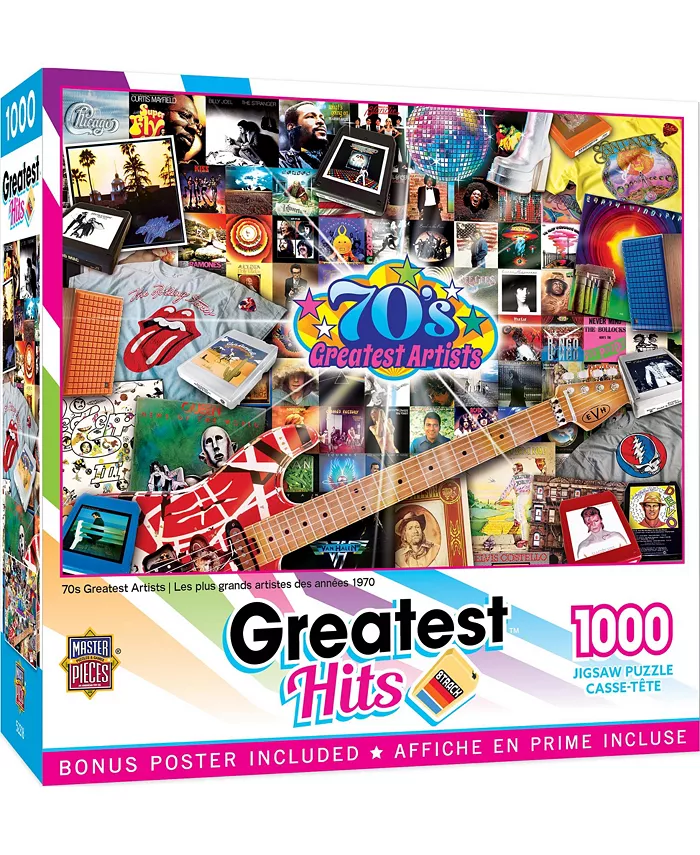 MasterPieces Puzzles MasterPieces 1000 Piece Puzzle - 70's Greatest Artists - 19.25